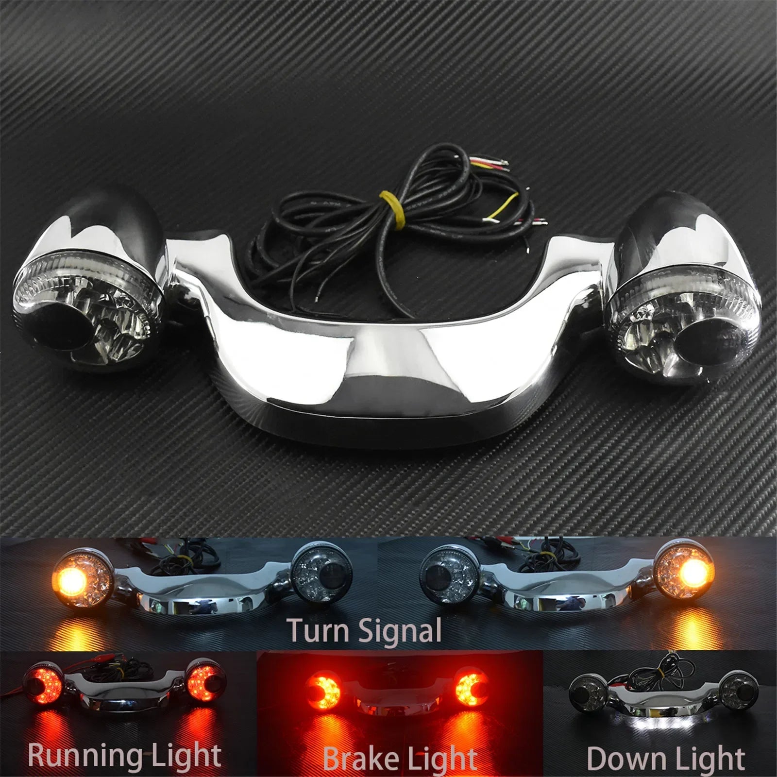  Motorcycle Rear LED Brake Turn Signal Light Bar for Harley