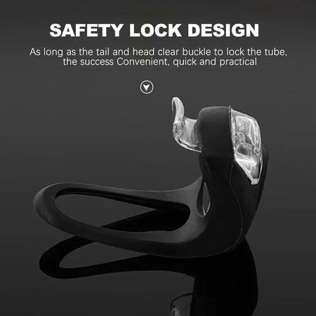   2 PCS Silicone Bicycle Front Rear Light Set