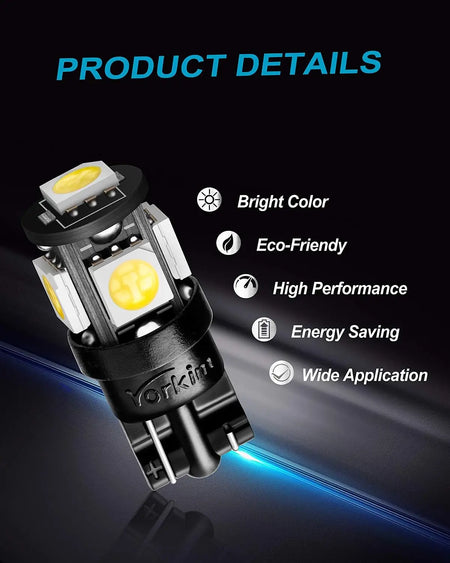   194 LED Bulbs White 6000K Super Bright