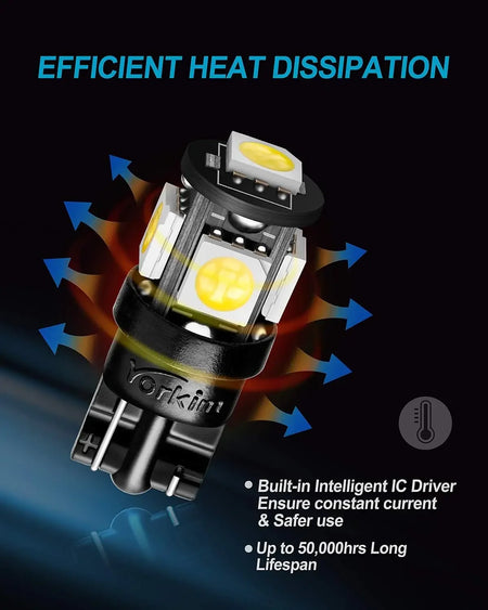   194 LED Bulbs White 6000K Super Bright