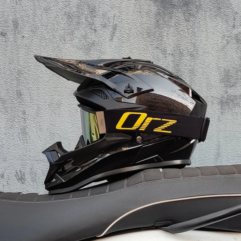 black graphic dirt bike helmet