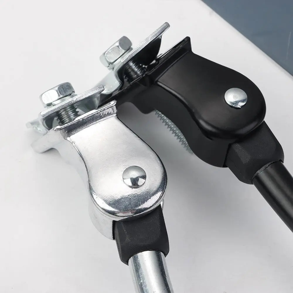 black silver bike kickstand design