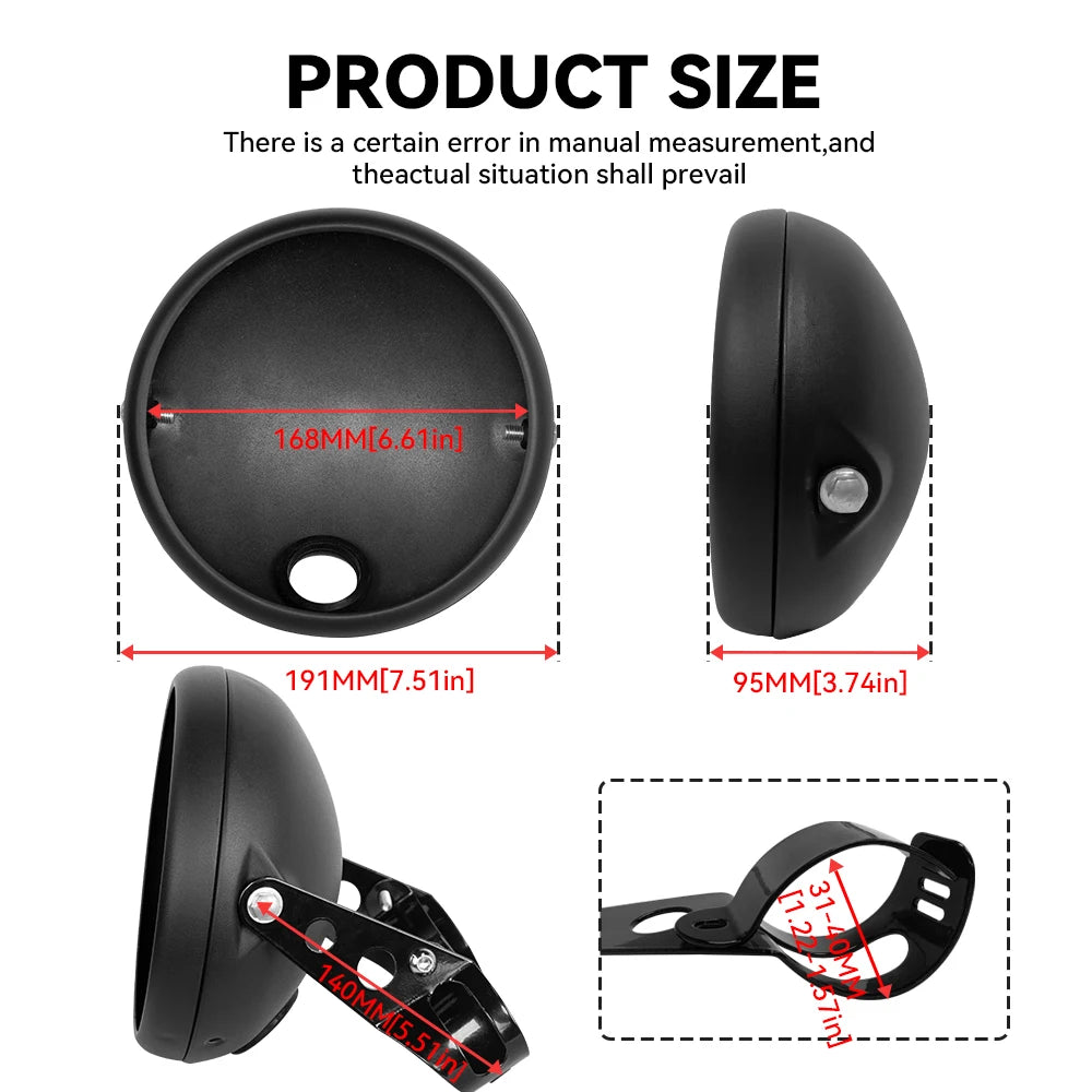 bobber motorcycle LED front light