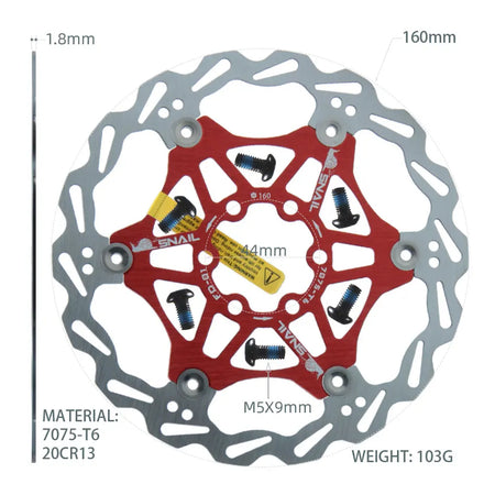   SNAIL Bicycle Disc Brake Pads 160 180 203 Mm