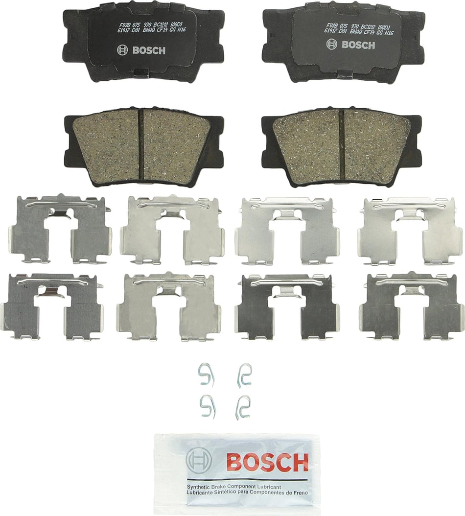   BOSCH BC1212 QuietCast Premium Ceramic Disc Brake Pad Set - Rear for Select Lexus, Pontiac, and Toyota Vehicles