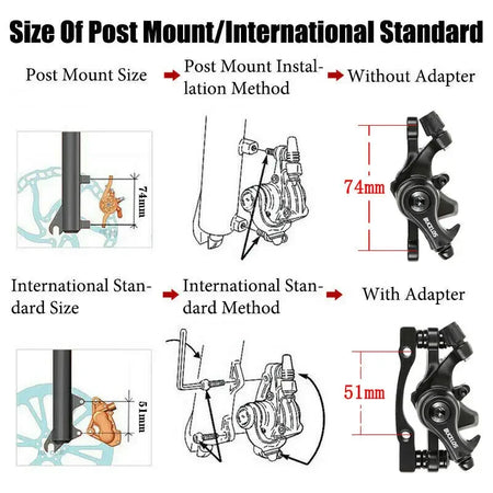 bucklos brake caliper 140mm 160mm 180mm compatible