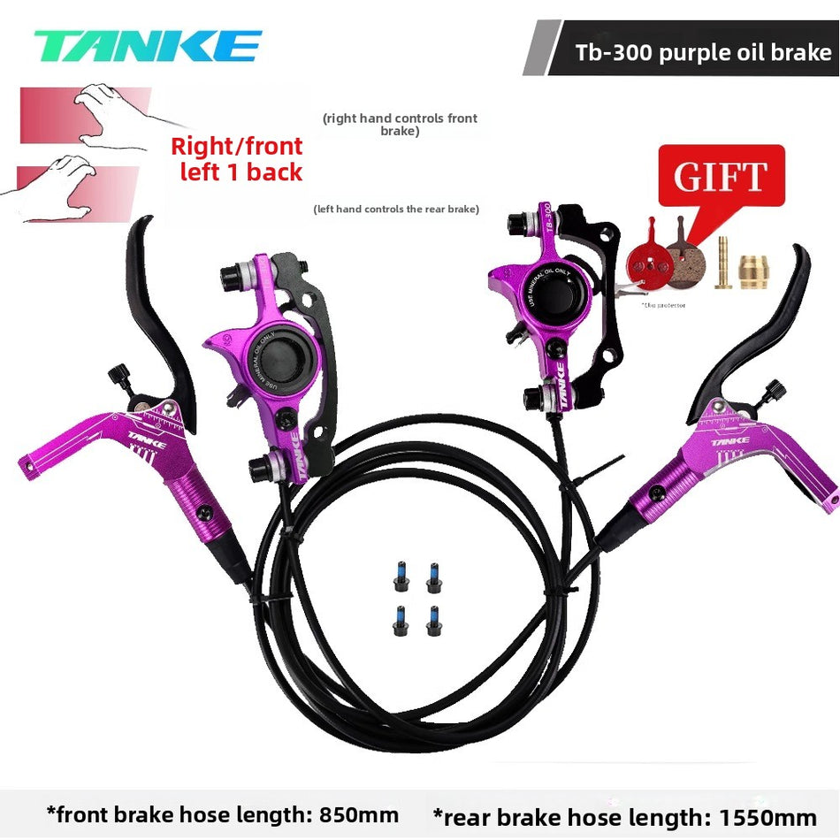 UGNE Aluminum Alloy Hydraulic Disc Brake Caliper Set | High-Performance Mountain & Road Bike Brake Kit | Universal Fit (Black, Red, Blue, Purple)