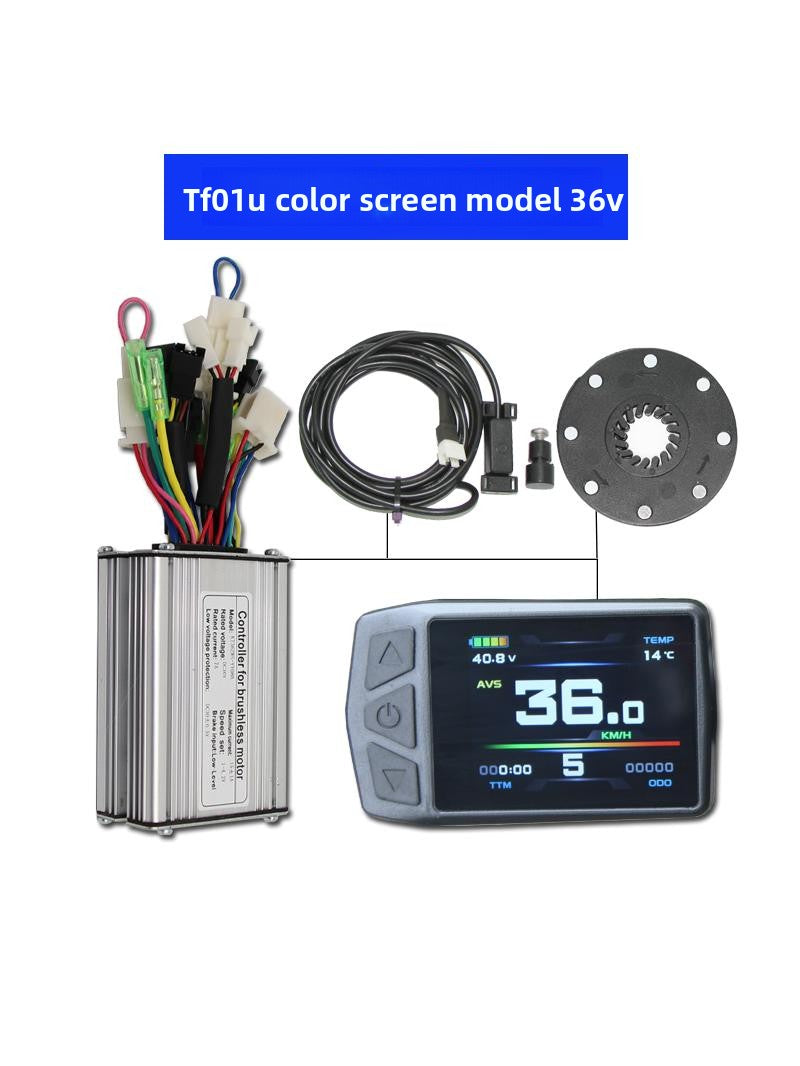 24V 36V 48V Electric Bicycle Speedometer with USB Charger | Fits 250W - 500W Motors | UGNE E-Bike LCD Digital Display Meter