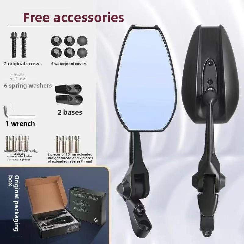 Premium Round Anti-Glare Side Mirror Universal Fit for Bikes & EVs