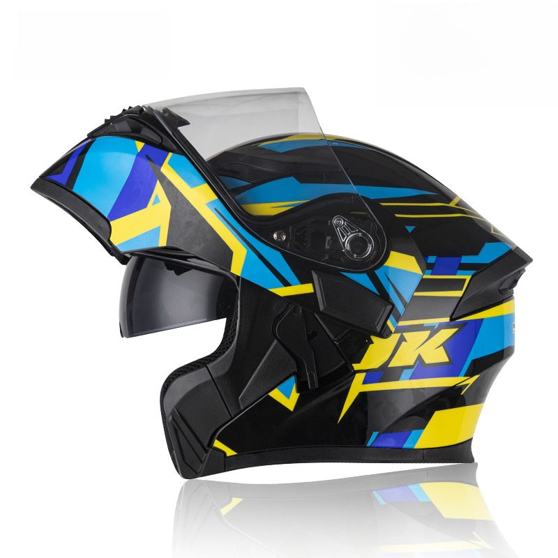 Carbon Fiber Full Face Motorcycle Helmet – DOT Certified Dual Lens Safety Gear