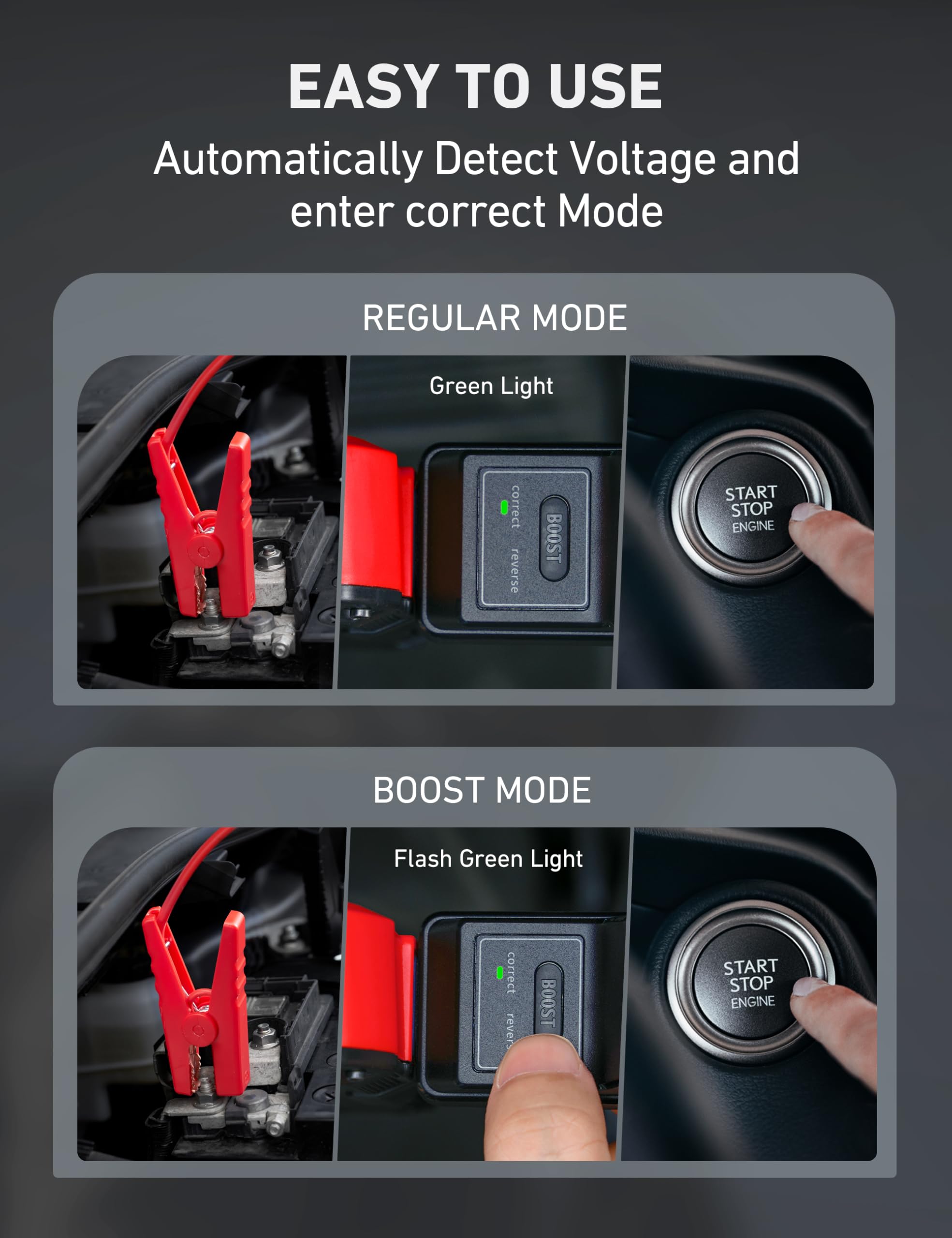   AstroAI S8 Car Battery Jump Starter, 1500A Peak Car Jumper Starter Battery Pack for Up to 6.0L Gas & 3.0L Diesel Engines, 12V Portable Jump Box with 3 Modes Flashlight and Jumper Cable