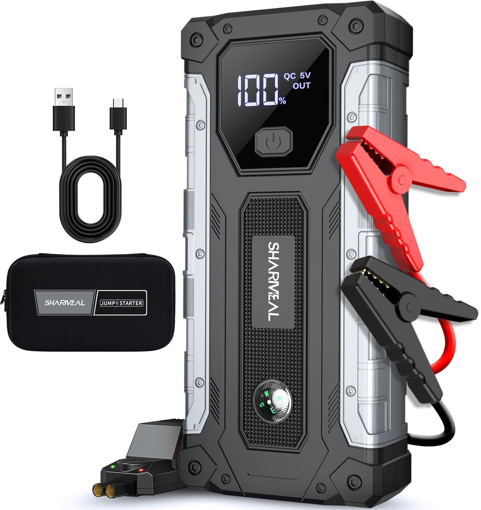   Car Jump Starter 4000A - Portable Jump Starter Battery Pack for 10.0L Gas & 8.0L Diesel Engines