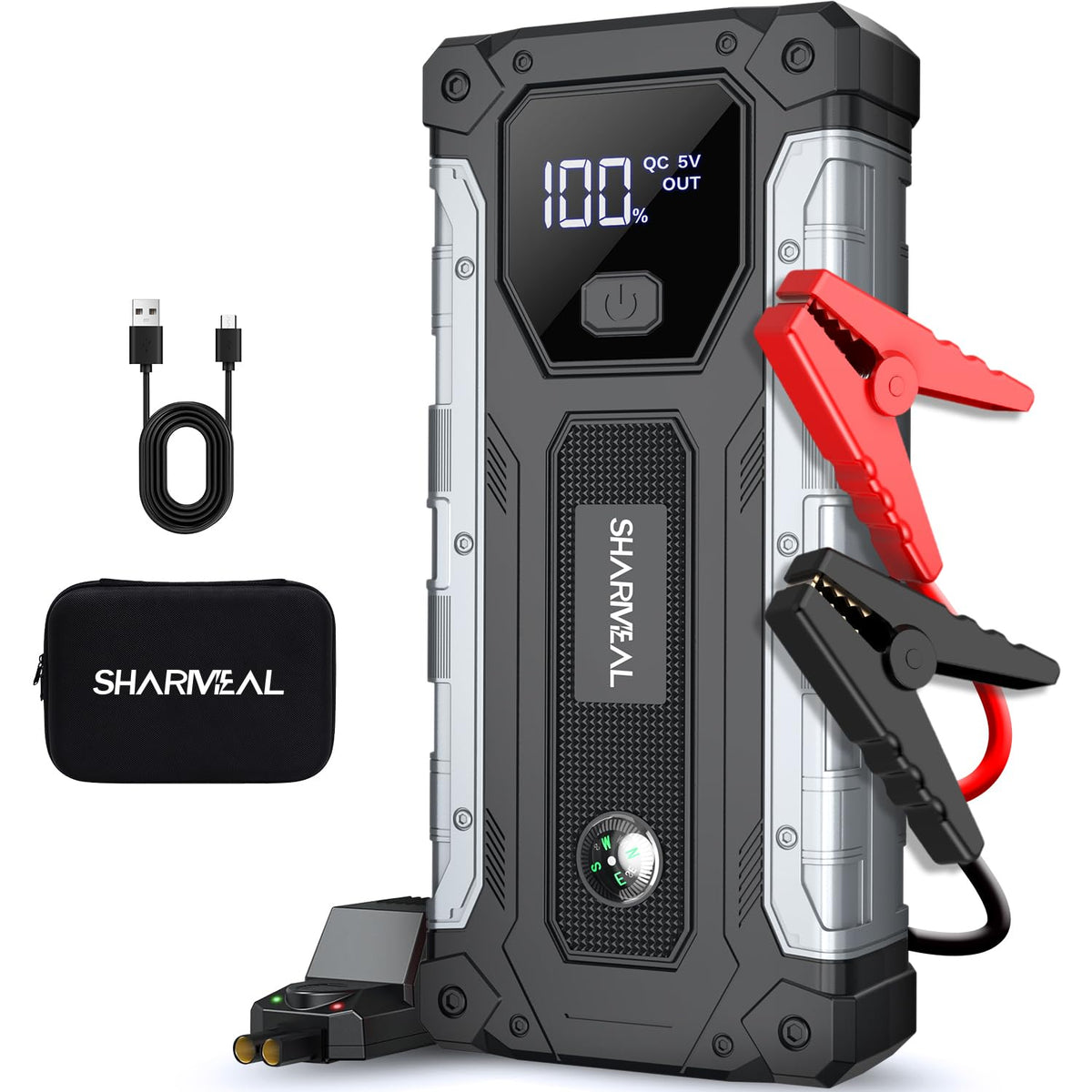   Car Jump Starter 4000A - Portable Jump Starter Battery Pack for 10.0L Gas & 8.0L Diesel Engines
