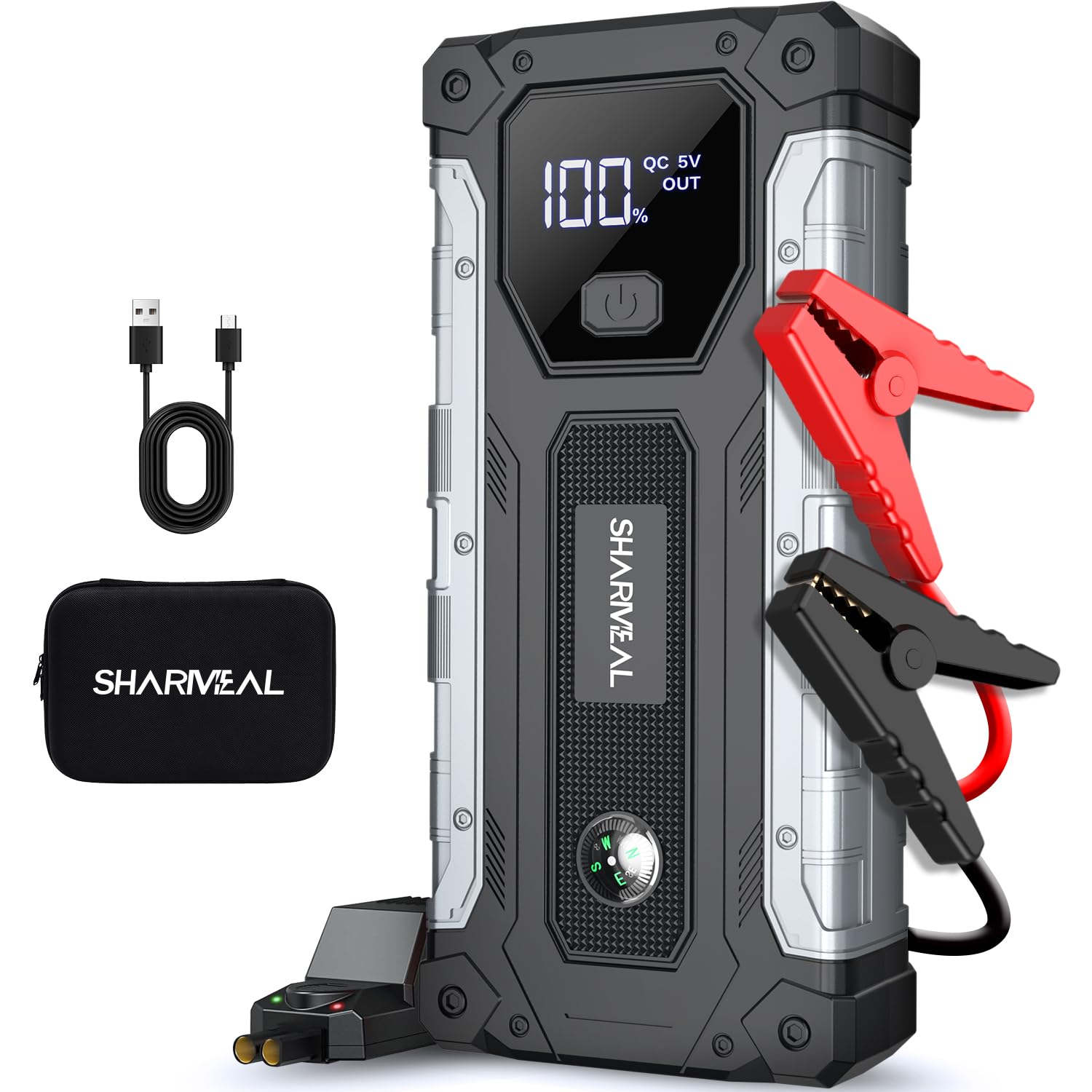   Car Jump Starter 4000A - Portable Jump Starter Battery Pack for 10.0L Gas & 8.0L Diesel Engines