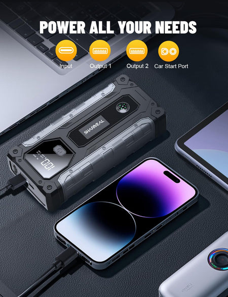   Car Jump Starter 4000A - Portable Jump Starter Battery Pack for 10.0L Gas & 8.0L Diesel Engines