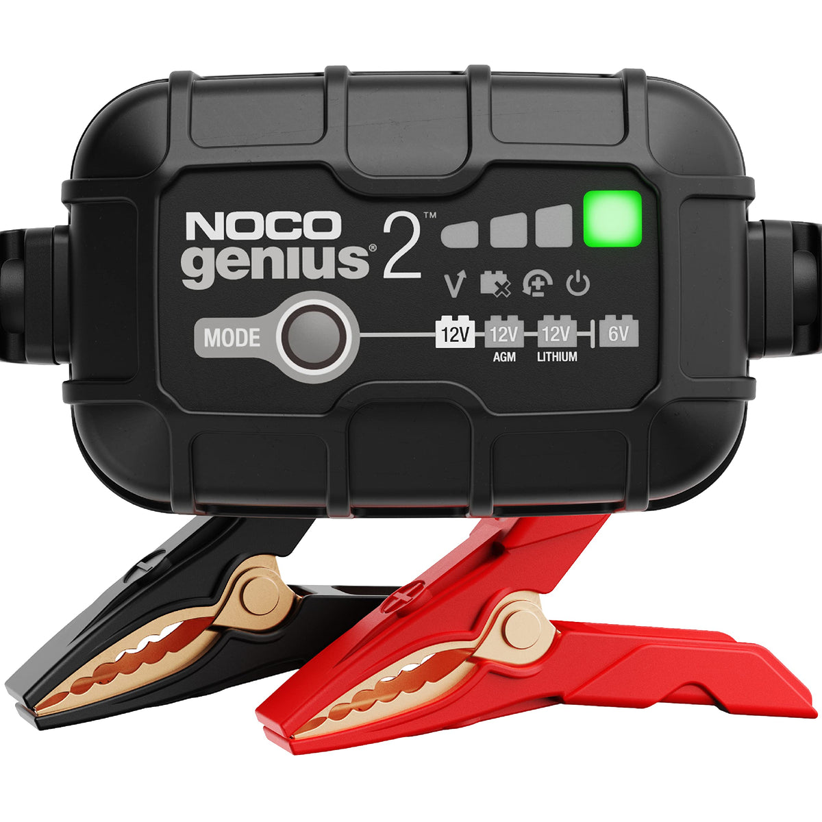   NOCO GENIUS2: 2A 6V/12V Smart Battery Charger & Maintainer