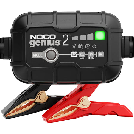   NOCO GENIUS2: 2A 6V/12V Smart Battery Charger & Maintainer