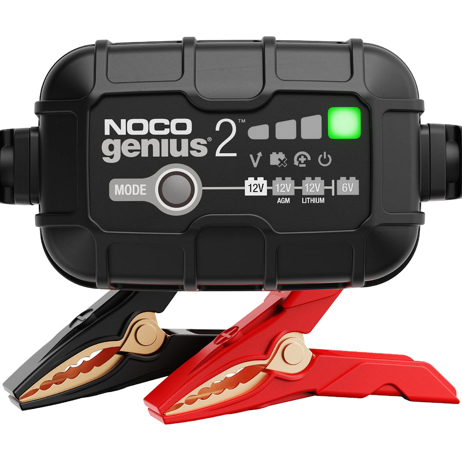   NOCO GENIUS2: 2A 6V/12V Smart Battery Charger & Maintainer