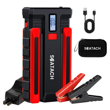   Scatach 002 4000A Car Battery Jump Starter - 12V Portable Battery Pack with LED Display