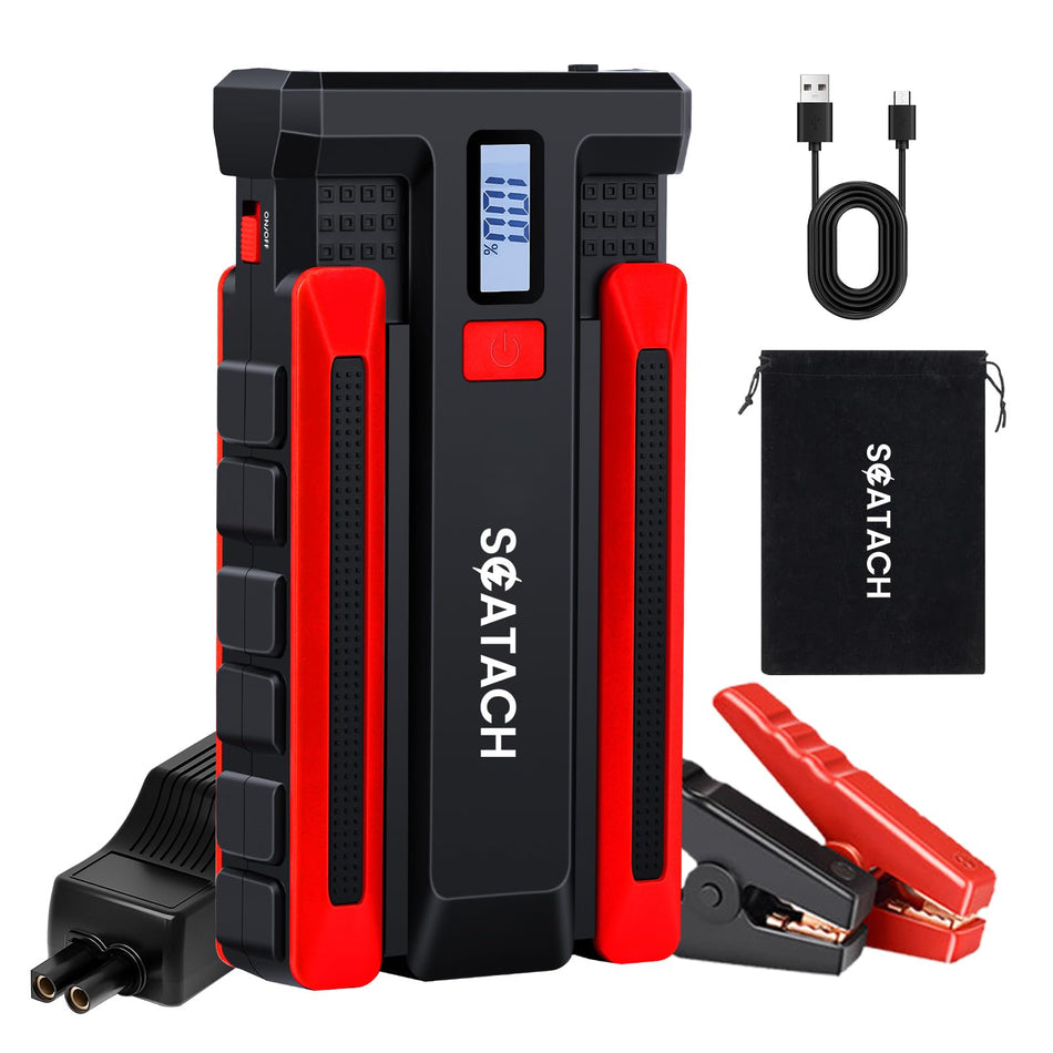   Scatach 002 4000A Car Battery Jump Starter - 12V Portable Battery Pack with LED Display