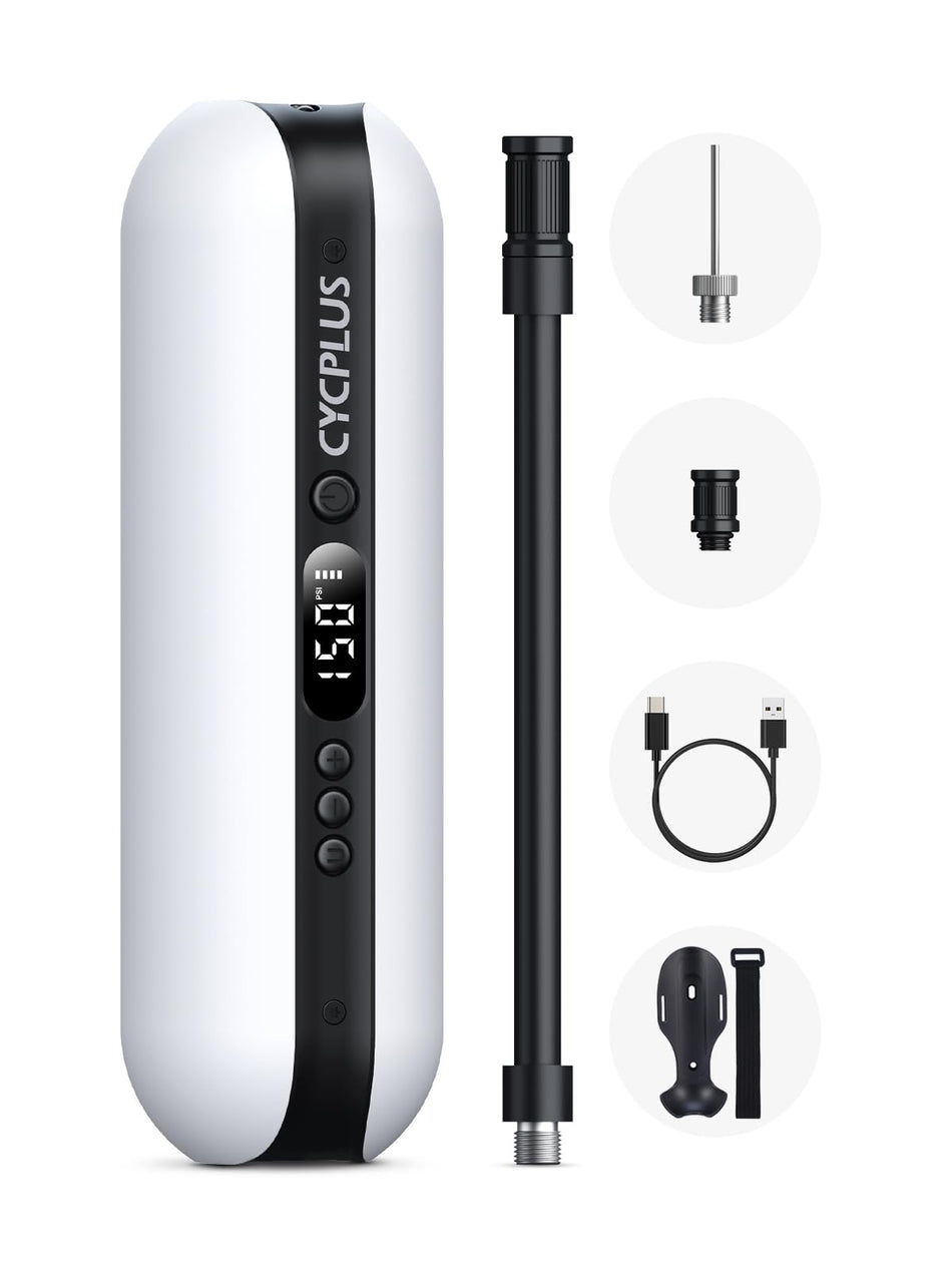  CYCPLUS Electric Air Compressor Portable Bicycle Pump - Max 150 PSI