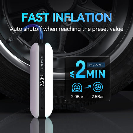   CYCPLUS Electric Air Compressor Portable Bicycle Pump - Max 150 PSI