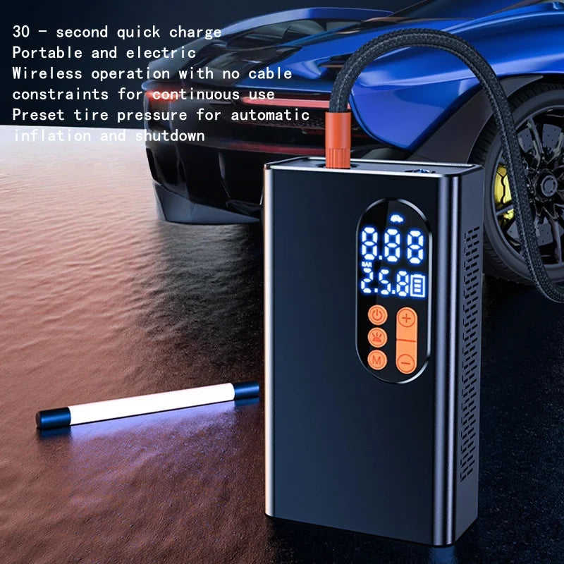   Portable Mini Electric Tire Inflator for Vehicles and Bicycles