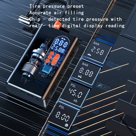   Portable Mini Electric Tire Inflator for Vehicles and Bicycles