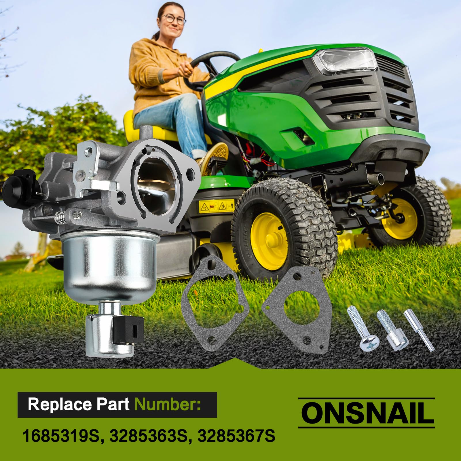   Carburetor for Kohler 7000 Series Engines 24HP 22HP 26HP 23HP 25HP KT725 KT730 KT735 KT740 KT745 1685321-S 3285361S 3285347S with Gaskets