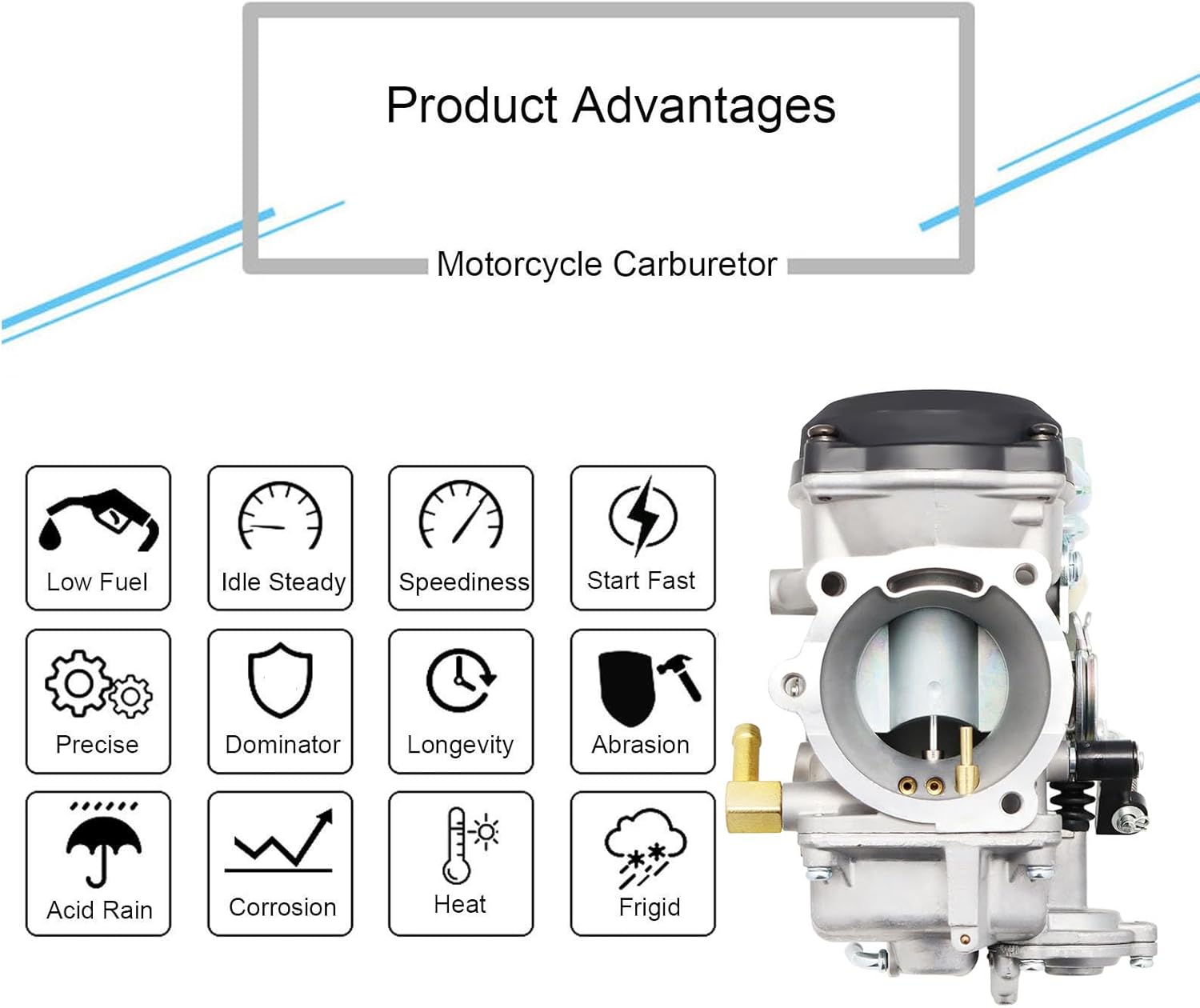   CV40 Carburetor Replacement for Harley Davidson Sportster & Softail Models (1998-2016)