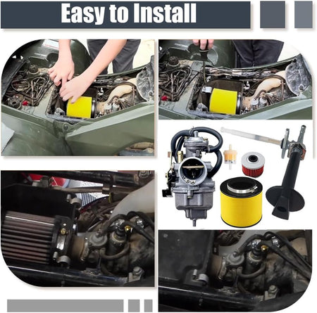   Recon 250 Carburetor with Fuel Tank Petcock Valve Set for Honda TRX 250