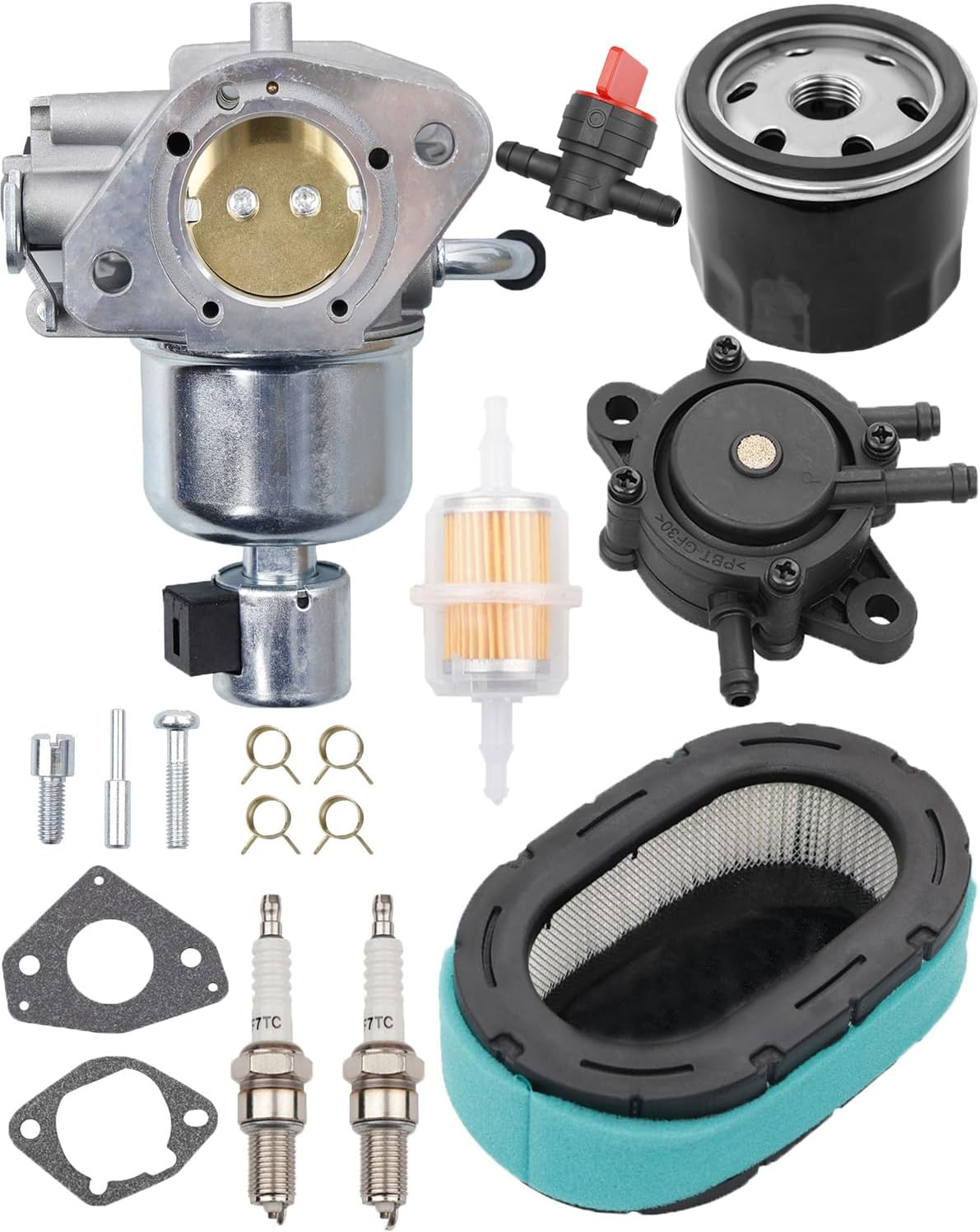   Carburetor Compatible with Kohler 7000 Series Engines KT725 KT730 KT735 KT740 KT745 with Oil, Air, Fuel Filter & Fuel Pump Kit