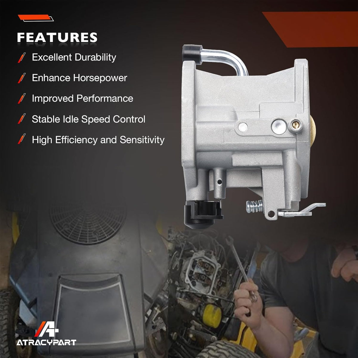   Carburetor Compatible with Kohler 7000 Series Engines KT725 KT730 KT735 KT740 KT745 with Oil, Air, Fuel Filter & Fuel Pump Kit