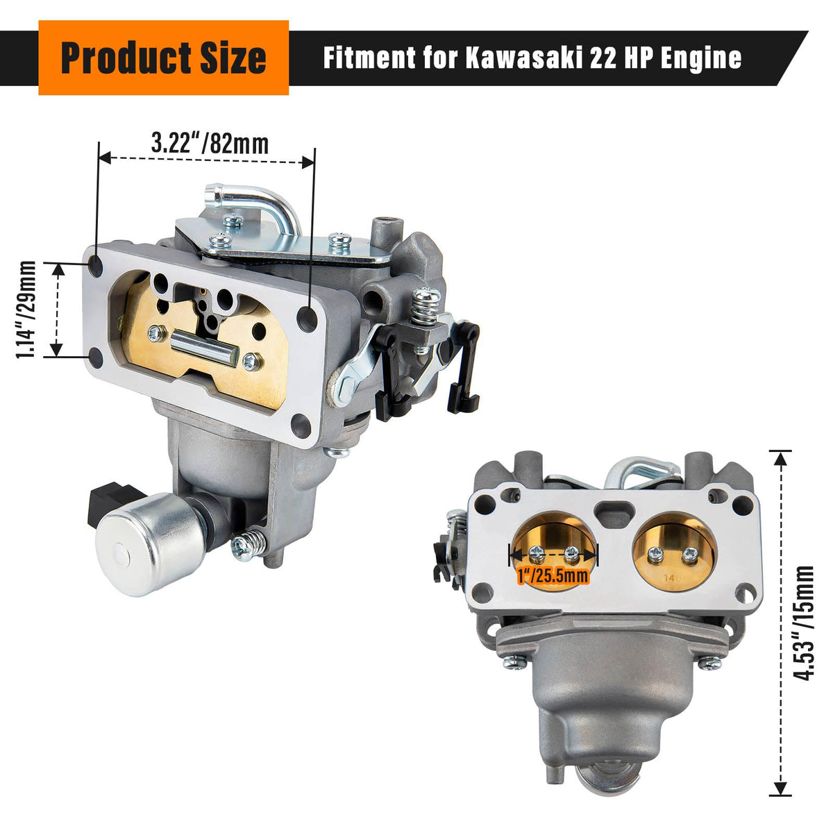   FH661V Carburetor for Kawasaki Engines - Includes Oil Filter and Fuel Pump