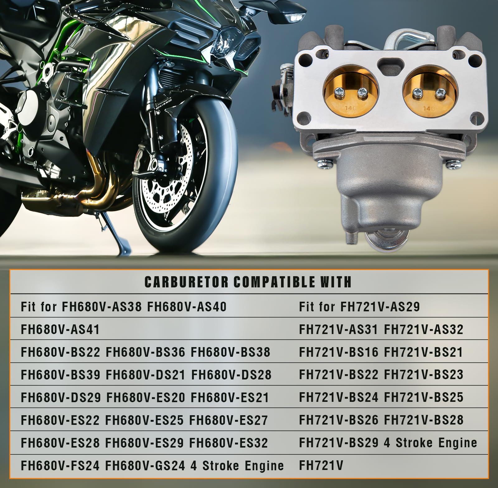   FH661V Carburetor for Kawasaki Engines - Includes Oil Filter and Fuel Pump