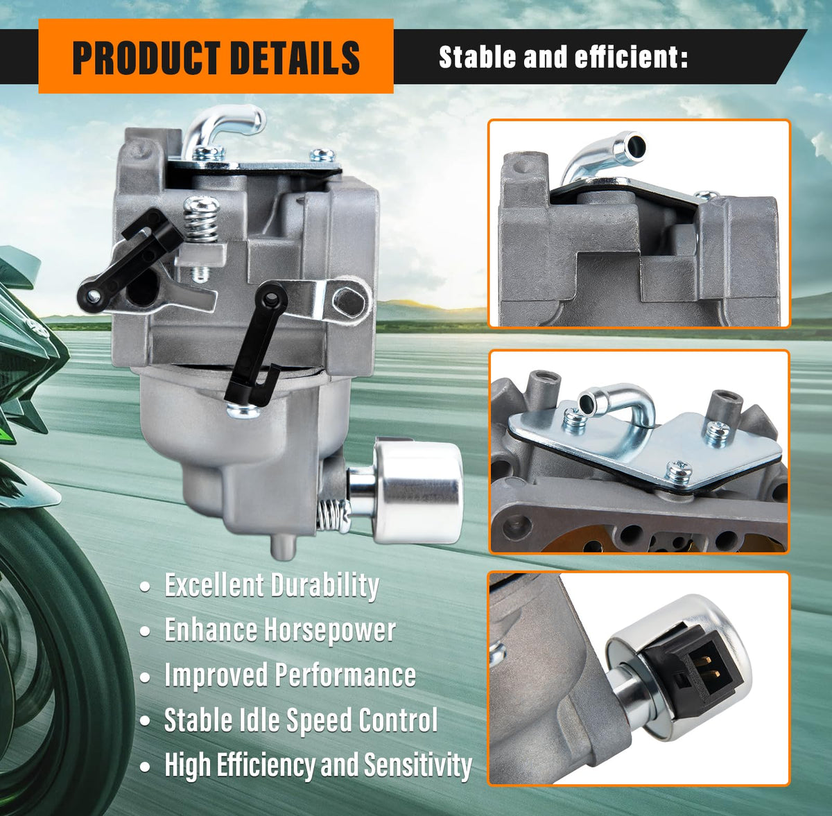   FH661V Carburetor for Kawasaki Engines - Includes Oil Filter and Fuel Pump