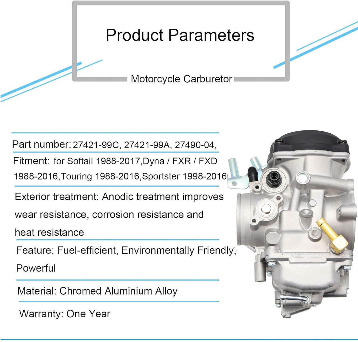 carburetor for Harley Softail Dyna Touring models