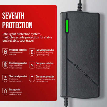   WAPUNO 36V 48V 60V 72V Charger for Lithium Battery Packs