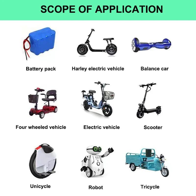   WAPUNO 36V 48V 60V 72V Charger for Lithium Battery Packs