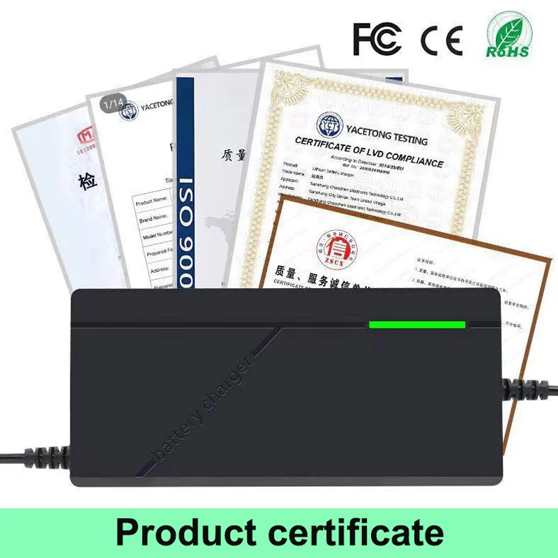   WAPUNO 36V 48V 60V 72V Charger for Lithium Battery Packs