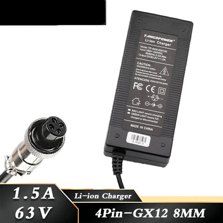   63V 1.5A Lithium Battery Charger for Ninebot Mini Pro