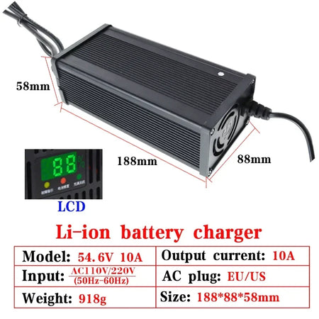   54.6V 67.2V 84V 10A Li-ion Battery Charger