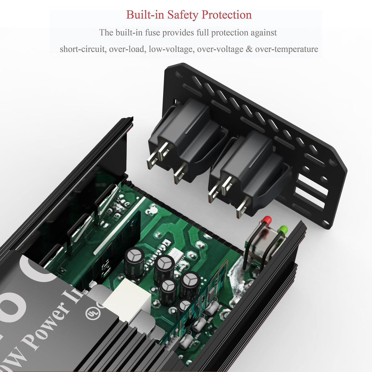   Pro Chaser 400W Car Power Inverter – 12V DC to 110V AC with Dual USB Charging Ports