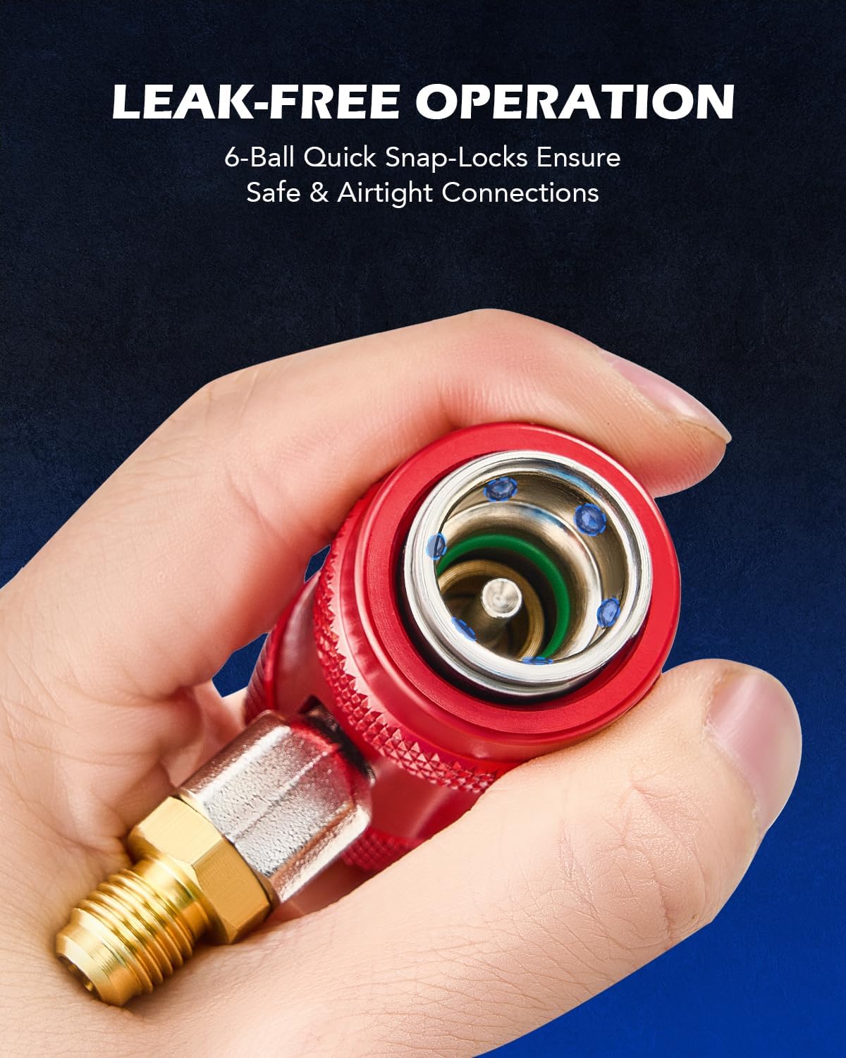   Orion Motor Tech R1234yf Quick Couplers Set - Complete Adapter Tool Kit for HVAC Charging