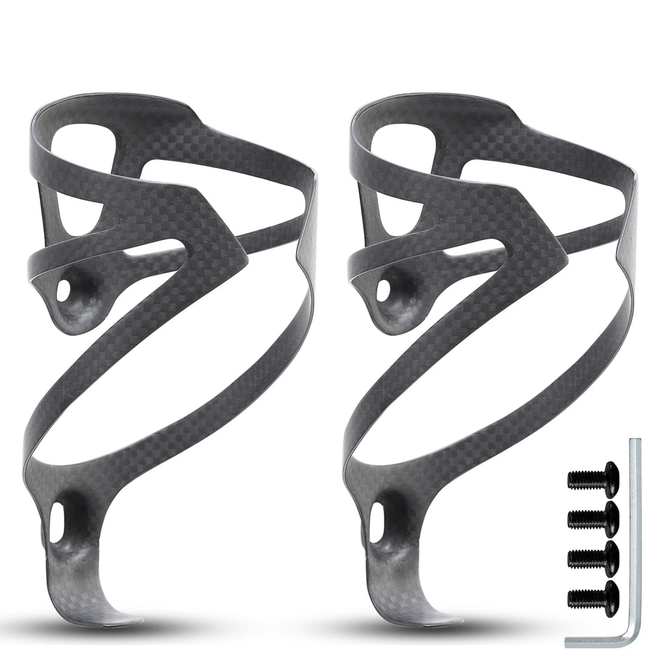   HUALONG 3K Carbon Fiber Bicycle Water Bottle Cage