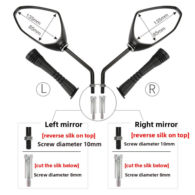 Original Haojue AFR125 & AFR125S Genuine Rearview Side Mirror by Xiutai