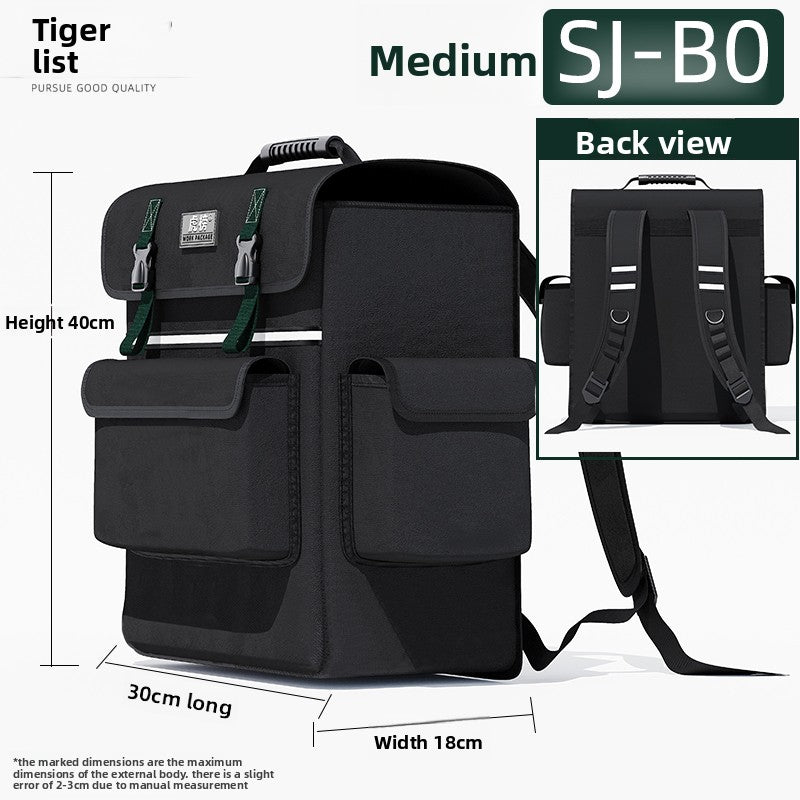 Canvas Tool Organizer Backpack with Large Capacity Storage Design
