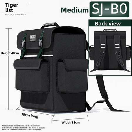 Canvas Tool Organizer Backpack with Large Capacity Storage Design