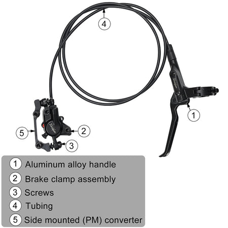 Integrated Alloy Hydraulic Disc Brake System for Mountain Bikes