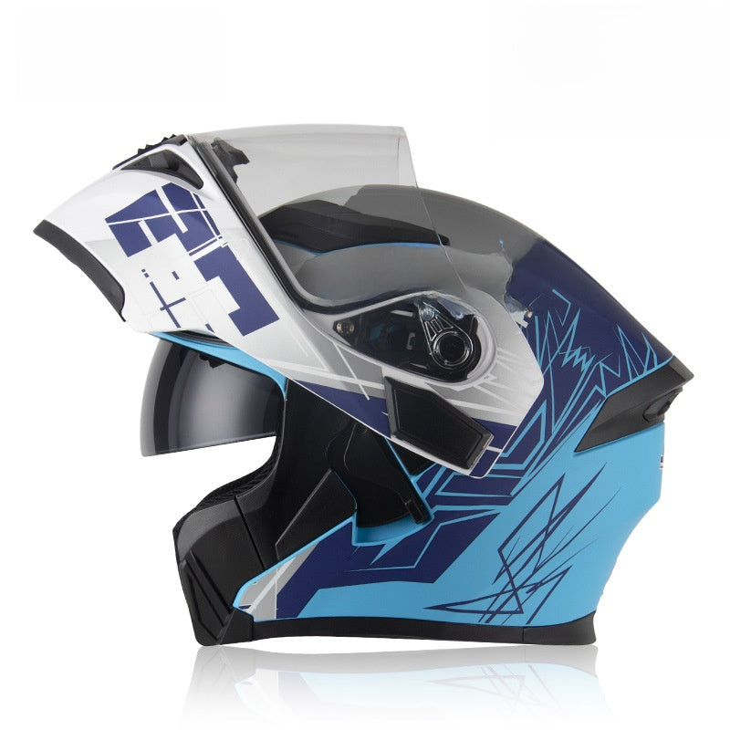 UGNE Carbon Fiber Modular Helmet - DOT Certified Dual-Lens Full-Face & Open-Face Motorcycle Gear